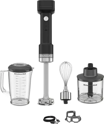 Produktbild von KitchenAid 5KHBRV75BM, Pürierstab, 1 l, Pulsfunktion, Eis-Crusher, Schwarz