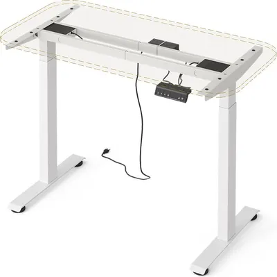 Produktbild von Vicco Elektrisches höhenverstellbares Schreibtischgestell Elevate, 2 Motoren, Weiß