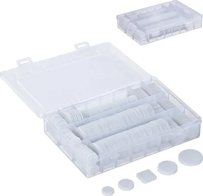 Produktbild von Relaxdays Filzgleiter selbstklebend, 272er Set, runde & eckige Möbelgleiter, Kratzschutz, mit Box, Klebefilz Möbel, weiß