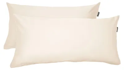 Produktbild von SCHIESSER Kissenhüllenset Ella | Baumwollsatin | 2-teilig | Unifarben | 100% Baumwolle | Seidig glatt | 40x80 cm | Perlmutt