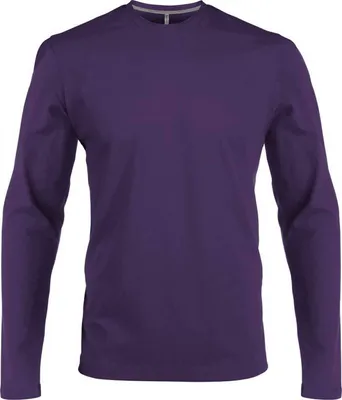 Produktbild von Kariban Herren Langarmshirt Longsleeve Long Sleeve T-Shirt Baumwolle, Größe:XL, Farbe:Purple