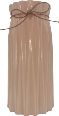 Produktbild von Vase Karaffe für Blumen Blumenvase aus Keramik mit Schleife 14x24cm Rosa