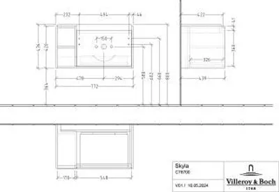 Produktbild von Villeroy & Boch C78700VJ WTUS Skyla C78700 772x436x439mm 2