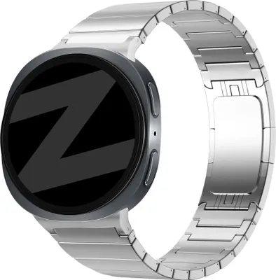Produktbild von Bandz Titanband 'One Bead' - Hochwertiges Titanband passend für Samsung Galaxy Watch 8 - 40mm / Galaxy Watch 8 - 44mm / Galaxy Watch 8 Classic - Inklusive Verkürzungsset (silber)