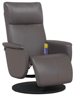 Produktbild von vidaXL Massagesessel mit Fußteil Grau Kunstleder