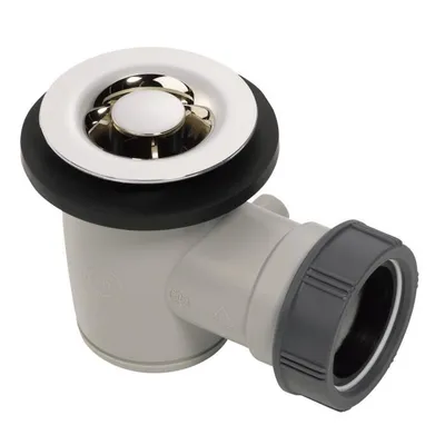 Image de Siphon pour receveur de douche chromé, nettoyable par le haut 50 mm