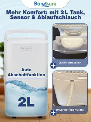 Image de Déshumidificateur électrique – Capacité de 10 litres par jour, idéal pour les pièces jusqu'à 40 m²