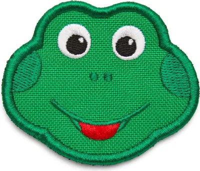 Produktbild von Affenzahn Patches Schulranzen-Zubehör Klett Badge Frog grün