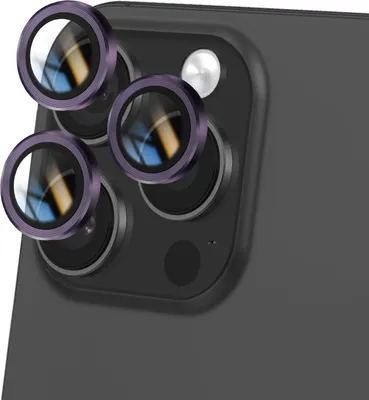 Image de Avizar, protection pour appareil photo iPhone 16 Pro Bord renforcé Luxueux, violet
