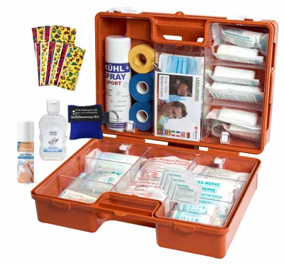 Produktbild von Sport-Erste-Hilfe Koffer "PRO S2" akt. DIN 13157 + Sport-Ausstattung + Hygiene-Gel, Sprühpflaster