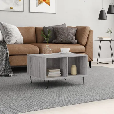 Produktbild von "Rabatt" Couchtisch modern - Wohnzimmertisch - Einfache Montage - Grau Sonoma 60x50x36,5 cm Holzwerkstoff - Kaffeetisch CC22584