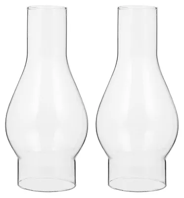 Obrázek produktu pro Omgoods - 2 kusy skleněných stínidel pro olejové lampy - náhradní sada pro petrolejové lampy