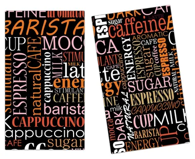 Produktbild von Spritzschutz Herdabdeckplatte Schneidebrett aus Glas Kaffeevarianten Design 2-Teilig (60x52cm)