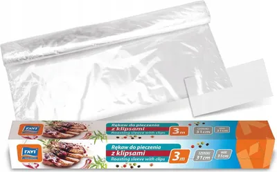 Obrázok produktu pre Rukáv na pečenie s klipmi široký ravi 31cm 3m