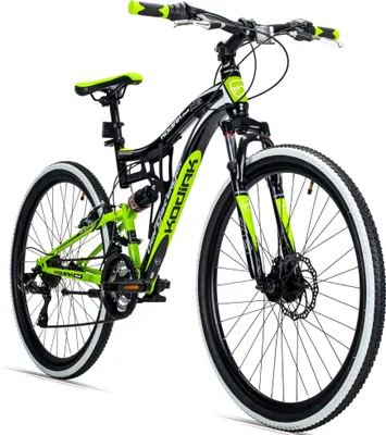 Produktbild von Bergsteiger Kodiak 26 Zoll Mountainbike, geeignet ab 160 cm, Scheibenbremse, Shimano 21 Gang-Schaltung, Vollfederung, Jungen-Fahrrad & Herren-Fahrrad