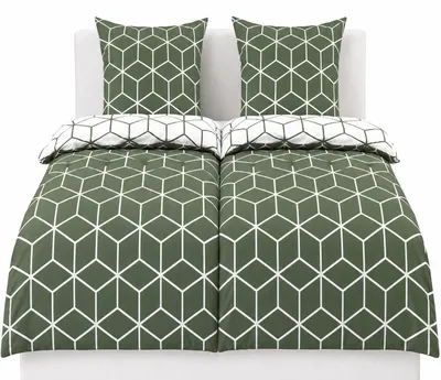Produktbild von 4-tlg. Wende Bettwäsche 2x(135x200 +80x80cm), Renforce, 100% Baumwolle