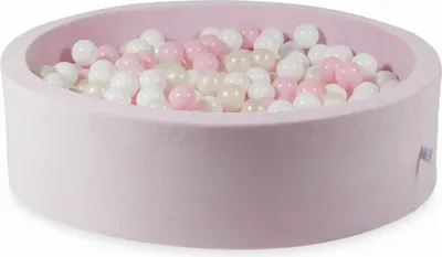 Obrázok produktu pre Sušiaci bazén 110x30 Velvet Soft Light Pink so 400 guľôčkami: biela, svetloružová, opálová