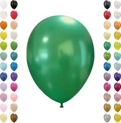 Produktbild von Luftballons ca. 27 cm Naturlatex Ballons, 100 Stück, Metallic Grün