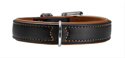Immagine prodotto di Collare da cacciatore Alce canadese 45 nickel pelle di alce nero/pelle di alce cognac, 33-39 cm