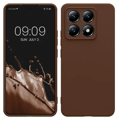 Produktbild von kwmobile Handyhülle für Xiaomi 14T Hülle - weiches Handy Silikon Case - Schutzhülle Cover - Chocolate