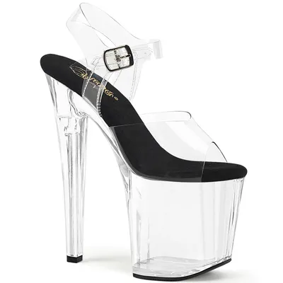 Produktbild von ENCHANT-708 Damen Sandale von Pleaser, Schwarz Transparent , EU 39, US 9
