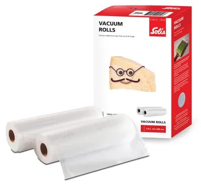 Produktbild von Solis Vakuumierfolie für Vakuumierer, 2 Rollen BPA-frei, 600x20 cm, Dicke 110 µm
