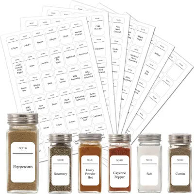 Obrázok produktu pre INF Etikety na dózy s korením, vodeodolné, olejoodolné, vhodné do umývačky riadu