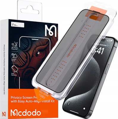 Image de Mcdodo Ez Paste Verre trempé Confidentialité Verre Pour Iphone 16