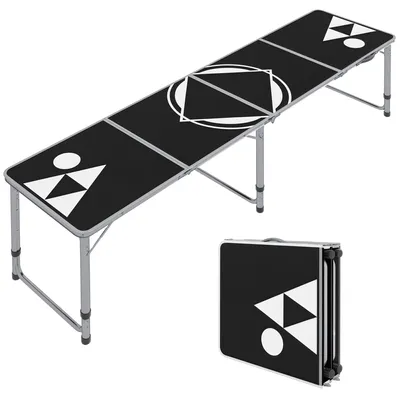 Produktbild von Outsunny Bierpong Tisch Campingtisch klappbarer Klapptisch für Garten, Balkon