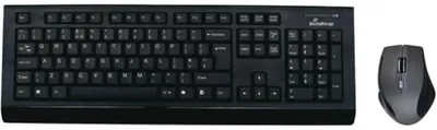 Immagine prodotto di MediaRange MROS104 - Tastatur-und-Maus-Set - kabellos - QWERTY - GB - Grau, Schwarz (MROS104UK)