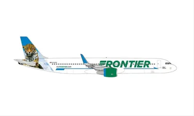 Modellflugzeug Airbus A321 Frontier Airlines, Metall, 1/500, 3,5 Zoll