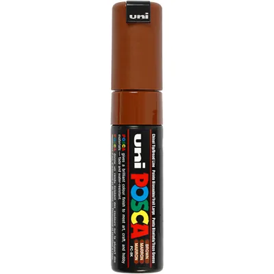 Produktbild von POSCA uni PC-8K, 1 Stück(e), Braun, Meißel, Schwarz, Braun, 8 mm, Tinte auf Wasserbasis