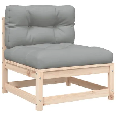 Produktbild von vidaXL Gartensofa ohne Armlehnen mit Kissen Massivholz Kiefer