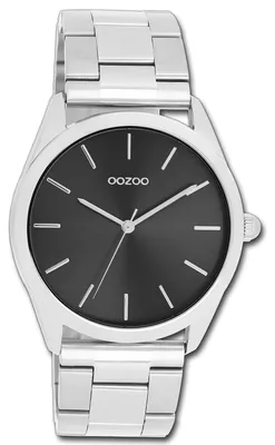 Imagen del producto de Reloj de pulsera Oozoo, modelo D3UOC11429, para mujer y hombre, con correa de acero plateado, movimiento de cuarzo y esfera analógica