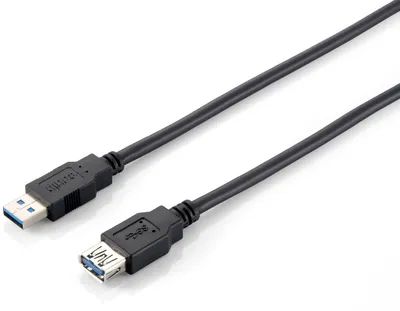 Produktbild von Equip USB 3.0 A auf A Verlängerungskabel Stecker auf Buchse, 2.0m, 5Gbps, Schwarz