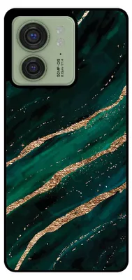 Image de L'étui Smartphonica convient pour
Motorola Edge 40 avec impression marbre - Coque arrière TPU design marbre - Vert
Or