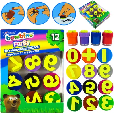 Produktbild von Bambino Fingermalfarben 12 Farben