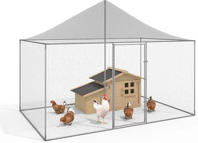Produktbild von '- Voliere 6 m? Gitterpark 3 x 2 M Hühnergehege für Hinterhoftiere