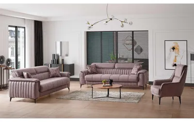Produktbild von Sofa Set Regina, Braun Stellvariante 2+2+1