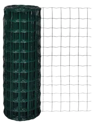 Produktbild von Gartenzaun Maschendrahtzaun Gitterzaun Schweißgitter Wildzaun für Garten Tiergehege und Grundstück PVC-beschichtet UV-beständig Grün 0 8 m 10 m