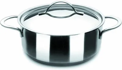 Produktbild von Famanu Kochpfanne mit Deckel 28 cm - Robuste Edelstahlpfanne für alle Wärmequellen