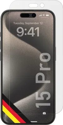 A screen protector is shown on top of a smartphone display.