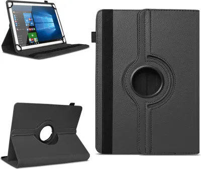Produktbild von Tablet Tasche für PRITOM M10 / L10 10  Zoll Hülle Schutzhülle 360° Drehbar CaseFarben:Schwarz