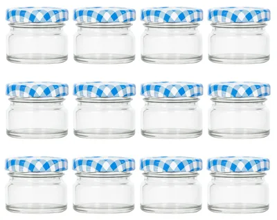 Produktbild von 12 Mini Marmeladengläser 30 ml mit Deckel