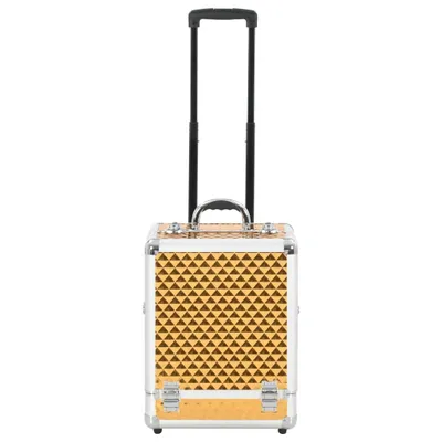 Produktbild von vidaXL Kosmetikkoffer 35×29×45 cm Golden Aluminium