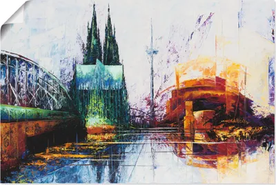 Produktbild von ARTland Poster Kölner Dom Skyline 3 Größe: 90x60 cm