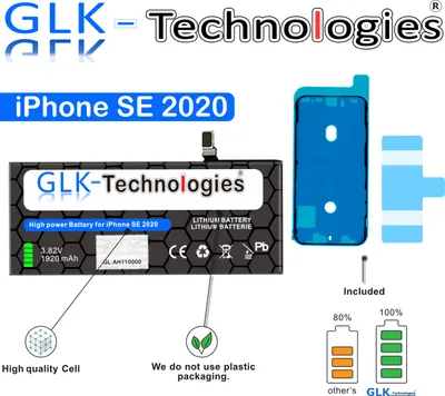 Produktbild von GLK-Technologies für iPhone SE 2020 A2312 2. Generation Akku Batterie PRO  Ohne Set
