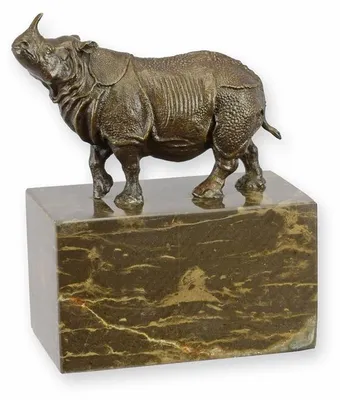 Productafbeelding van A Bronze Sculpture Of A Rhinoceros