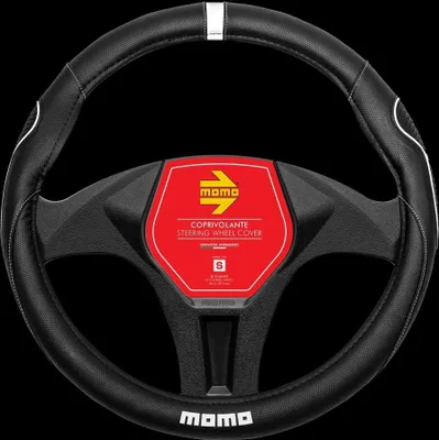 Image de Momo SWC014BW SUPERGRIP Housse de volant Ø38-39cm Noir Blanc Housse de volant