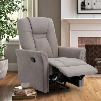 Produktbild von Happy Home Relaxsessel gepolstert und verstellbar Beige für Wohnzimmer Schlafzimmer Büro
